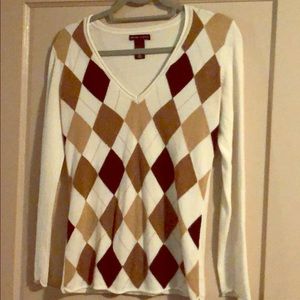 Women's argyle sweater